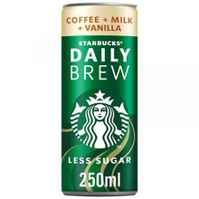 Напиток кофейный «Starbucks» Daily Brew Vanilla, Старбакс Дейли Ванилла 0.25, банка