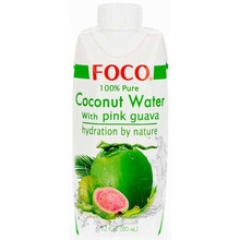 Кокосовая вода с соком розовой гуавы 