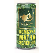 Напиток Merry Kombucha, Матча Зеленый, 0.33л, ж/б