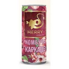 Напиток Merry Kombucha, Каркадэ, 0.33л, ж/б