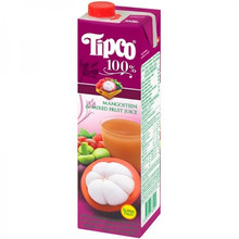 Сок из мангостина прямого отжима и смеси фруктов «Tipco» 1л, tetra pak