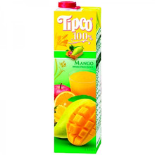 Сок из манго прямого отжима и смеси фруктов «Tipco» 1л, tetra pak