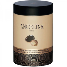 Миндаль покрытый темным и молочным шоколадом «Angelina» Duo D'amandes, банка 140гр