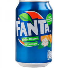 Газированный напиток «Fanta» Elderflower and Lemon, Фанта Лимон и Бузина 0.33л, ж/б