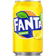 Газированный напиток «Fanta» Lemon, Фанта, лимон 0.33л, ж/б