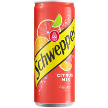Газированный напиток «Schweppes» Citrus Mix, Швепс Цитрус Микс 0.33л. банка