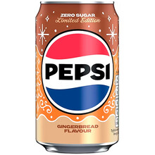 Газированный напиток «Pepsi» Gingerbread Zero Sugar Limited Edition, Пепси Имбирный Пряник Зеро Сугар без сахара 0.33л, банка