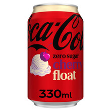 Напиток Coca-Cola Cherry Float Zero Sugar, Кока Кола Черри Флоат Зеро Сугар 0.33л. банка (Великобритания)