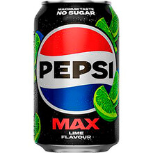 Газированный напиток «Pepsi» Max Lime No Sugar, Пепси Макс Лайм без сахара 0.33л, банка (Дания)