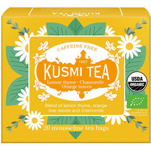Чай цветочно-фруктовый Kusmi tea «Lemon Thyme - Chamomile», Кусми Лимонный тимьян, Ромашка, Листья апельсина (BIO, Organic Tea) (20шт)