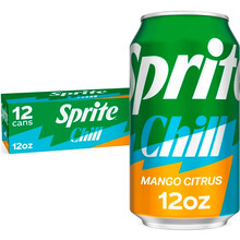Газированный напиток «Sprite» Chill Mango, Citrus, Спрайт Чилл, Манго, Цитрус 0.355л, банка (США)